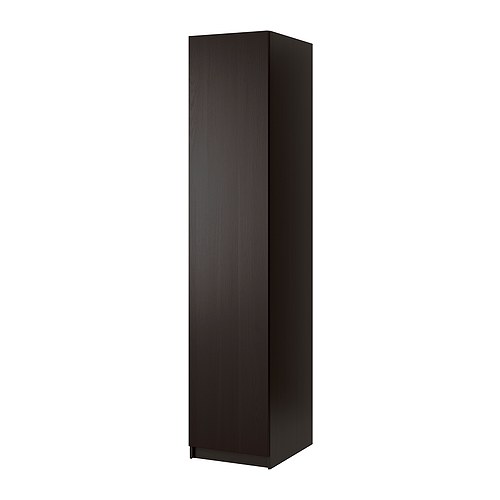 PAX Wardrobe with 1 door, black-brown, Nexus black-brown