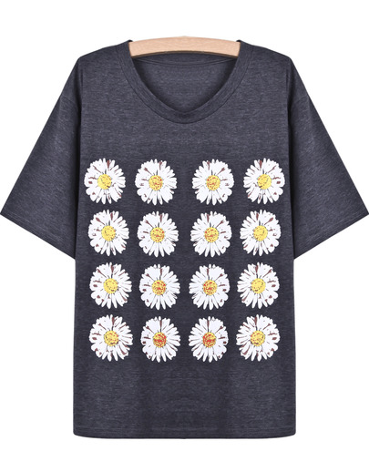 Koszulka w chryzantemy She Inside