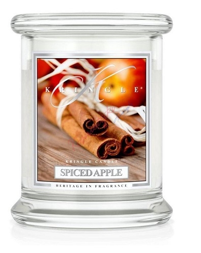 Kringle Candle Świeca Zapachowa Medium Classic Jar Średni Słój Spiced Apple Jabłko Z Przyprawami