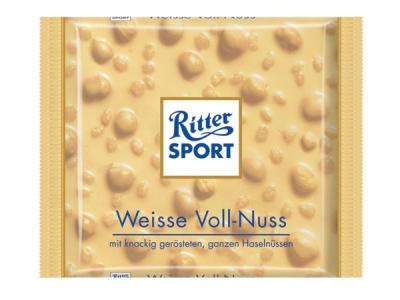 RITTER SPORT CZEKOLADA BIAŁA+DUŻE ORZECHY 100G