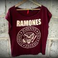 Burgundowa koszulka Ramones