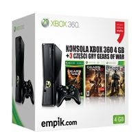 Konsola Xbox 360 4GB + 3 części gry Gears of War (X360)