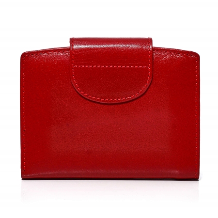 Czerwony skórzany portfel
