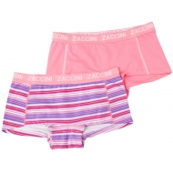 Zaccini Stripes 2-pack lady boxers pink
