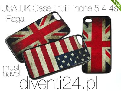 Flaga UK USA Etui Case Must Have iPhone 5 5s 4 4s