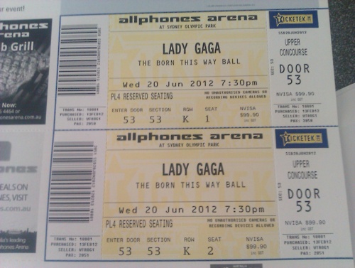 Bilet na Born This Way Ball Tour