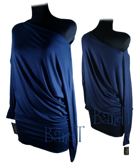 Granatowa włoska tunika