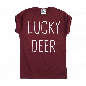 Koszulka burgundowa - Lucky Deer