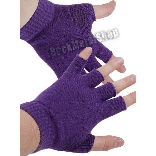 rękawiczki FIOLETOWE bez palców