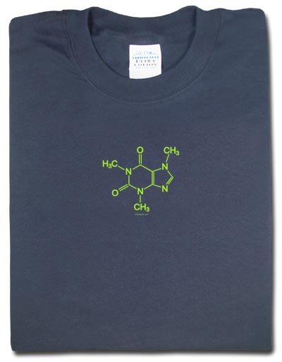 Koszulka: Caffeine Molecule - cząsteczka kofeiny