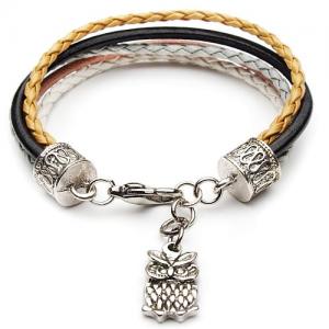 bransoletka skóra Clover charms różne kolory