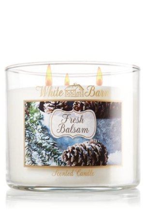 Bath & Body Works White Barn Fresh Balsam 3 Wick Scented Candle