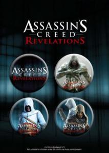 Assassins Creed - przypinki czteropak