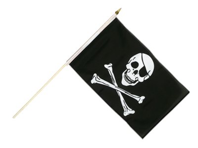 Flaga na patyku Pirat Czaszka i Kośc Flagi Piracka