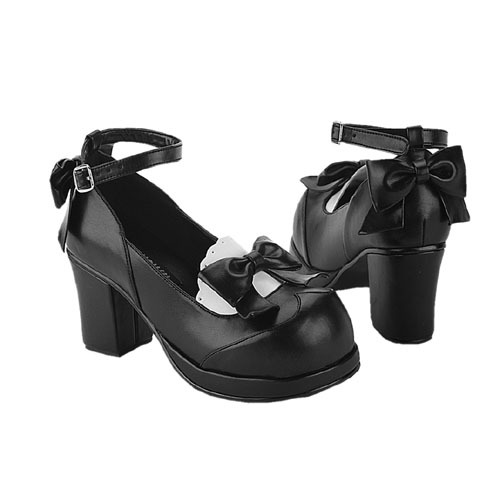 buty damskie na obcasie DEMONIA - (GOBLIN-07) (GOB07/B/PU) [DEMON-163]