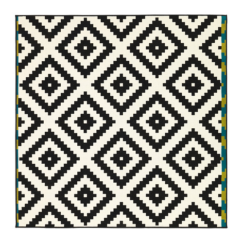 LAPPLJUNG RUTA Dywan z krótkim włosiem, biały, czarny