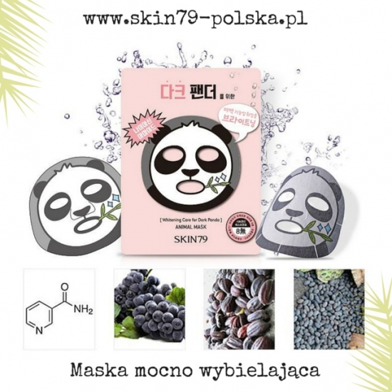 SKIN79 Animal Mask - For Dark Panda; Maska mocno wybielająca
