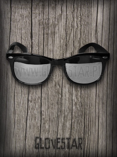 Okulary Wayfarer czarne lusterka ::glovestar::