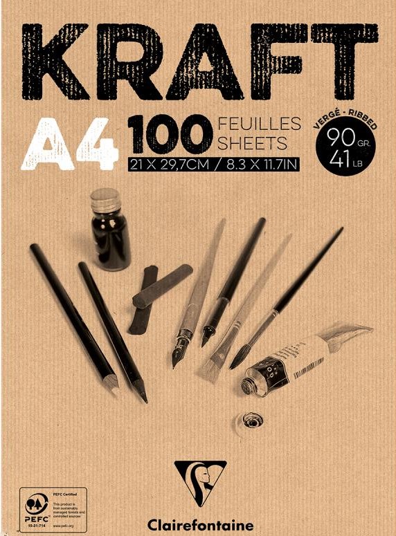 Blok brązowy Kraft A4/100 kartek