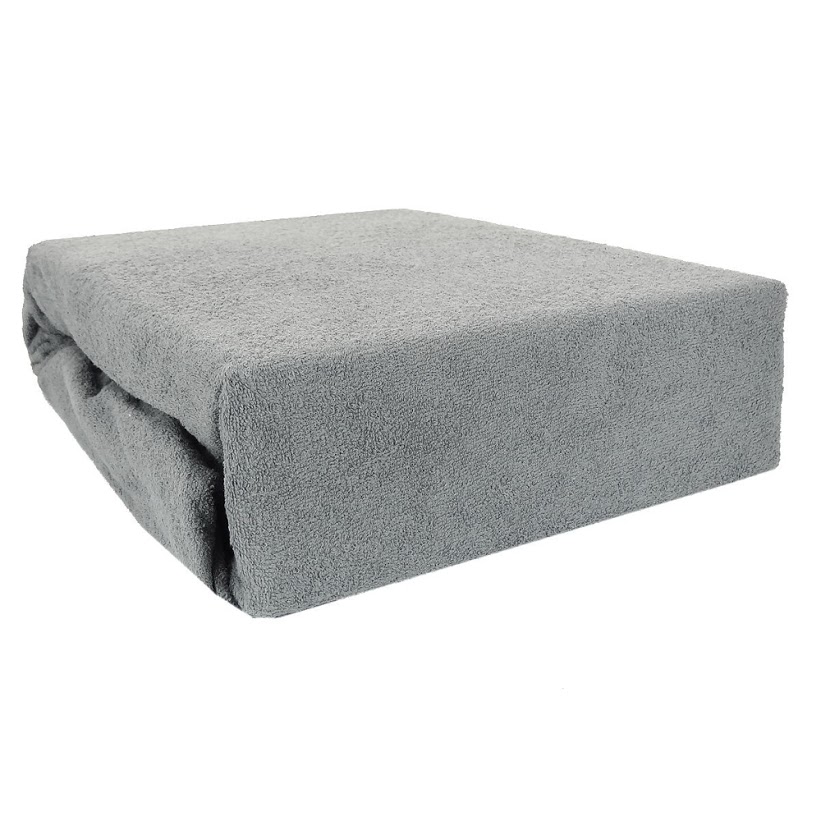 Prześcieradło z gumką SZARE 160 / 180 cm