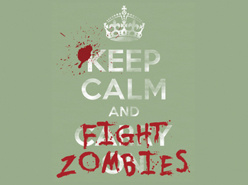 Keep calm and fight zombies t-shirt