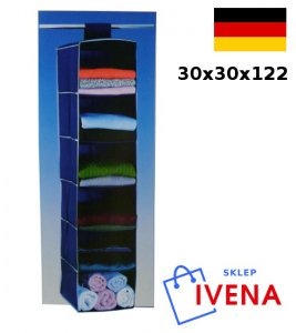 SKŁADANA SZAF WISZĄCA Z PÓŁKAMI TEKSTYLNA MATERIAŁ