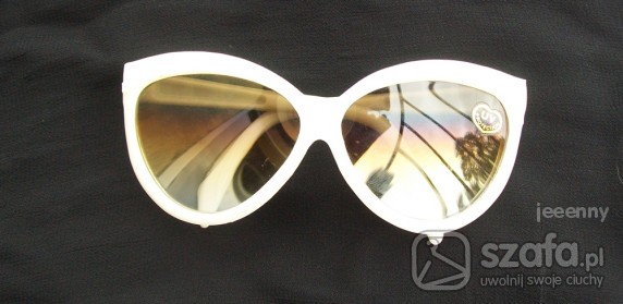 okulary lata 60 i 70 biale oprawki ala kokardki