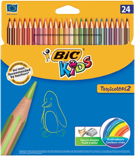Kredki BIC Tropicolors 24 kolory