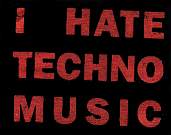 naszywka I HATE TECHNO MUSIC