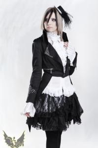 Surdut żakiet PUNK gothic Visual Kei cosplay emo S