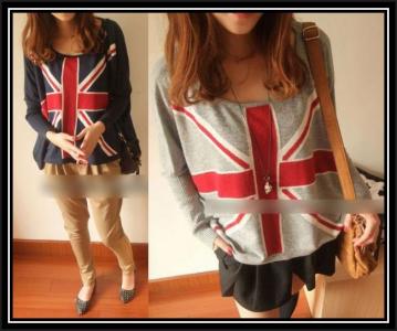 92601 Bluzka Bluza Sweterek Britain UK Japan Style