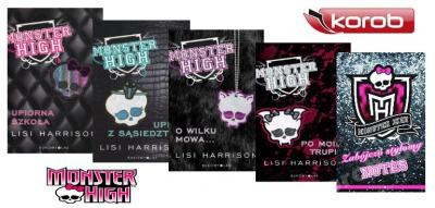 MONSTER HIGH PAKIET 4 KSIĄŻEK + STYLOWY NOTES 24H