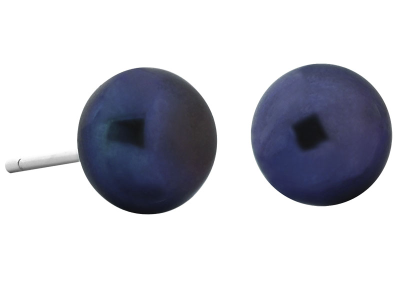 kolczyki z czarnymi perłami