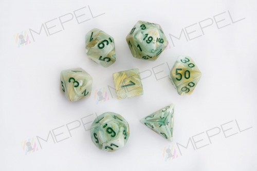 kości chessex marble green/dark green