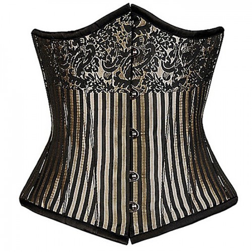 MY-100 - Silver Jacquard Underbust