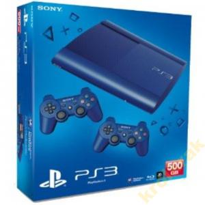 Sony PlayStation 3 500 GB Niebieska + 2pady NOWE