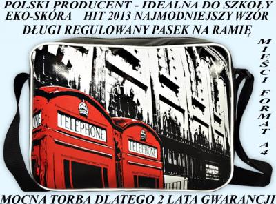 TORBA młodzieżowa szkolna listonoszka na ramię