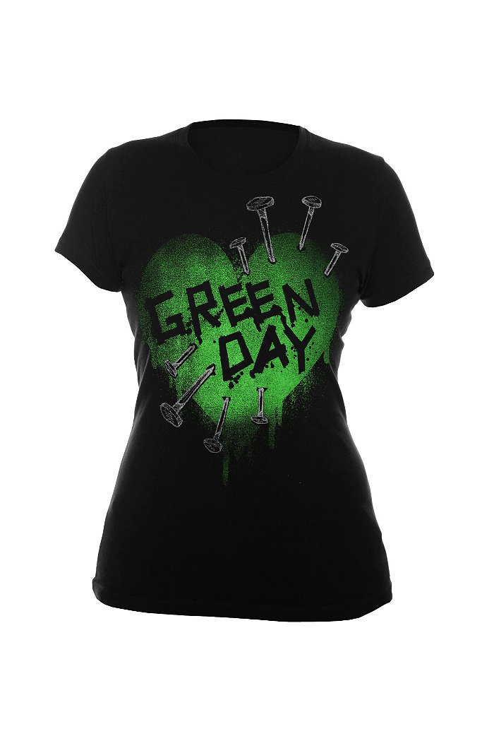 GREEN DAY GREEN HEART GIRLS T-SHIRT