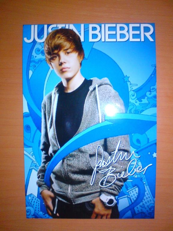 Zdjęcie z autografem Justina Bieber'a