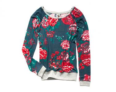 OBJECT Sweterek bluzka bluza w kwiaty wzory S