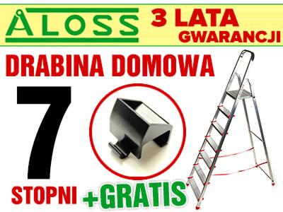 DRABINA aluminiowa domowa 7 stopniowa + GRATIS!