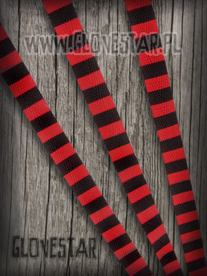 sznurówki paski czarno-czerwone