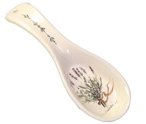 Ceramiczna łyżka z motywem lawendy