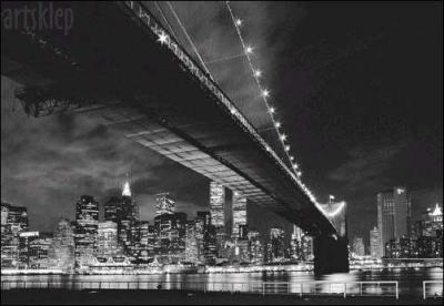 NOWY JORK - MANHATTAN NIGHT - plakat 91.5x61cm