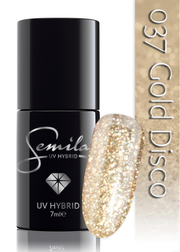 Lakier hybrydowy Semilac 037 Gold Disco - 7 ml