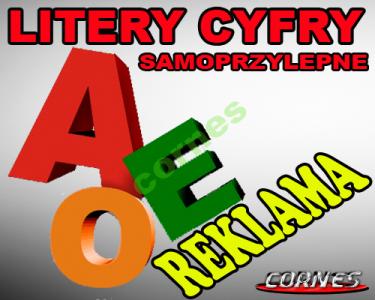 20 cm LITERY  SAMOPRZYLEPNE CYFRY NAPISY REKLAMA