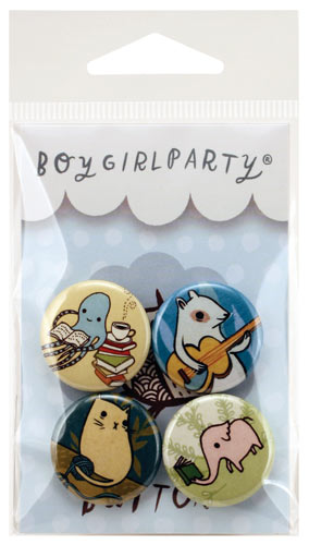 BoyGirlParty - Busy Critters Button Pack 