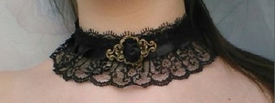 Gotycka kolia wiktoriańska Róża