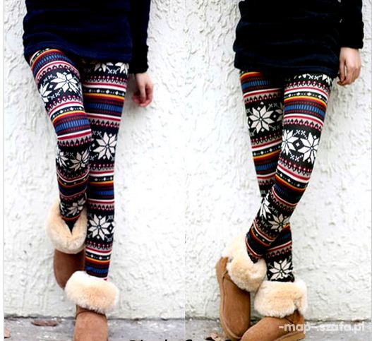 Legginsy w stylu norweskim