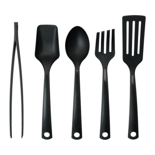 5-piece kitchen utensil set, black